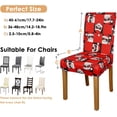 thumbnail image 6 of Merry Christmas Chair Covers for Dining Room Set Of 4, Santa Claus Stretch Dining Chair Cover 4 Pieces, Washable Kitchen Xmas Chair Slipcovers 4 Pack, Removable Seat Protector for Christmas Decor, 6 of 6