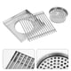 thumbnail image 3 of Rejilla de desagüe exterior cuadrada de acero inoxidable para ducha, atrapa pelos, ideal para patios, jardines pequeños y terrazas., 3 of 8
