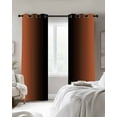 thumbnail image 3 of Orange Black Ombre Blackout Curtains 96 Inches Long for Bedroom, Modern Gradient Abstract Art Thermal Insulated Room Darkening Black Out Window Curtain Panels Grommet Drapes for Living Room, 3 of 8