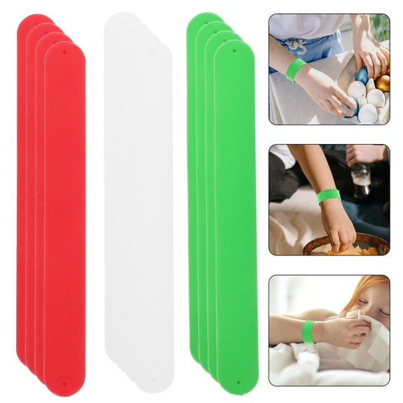 MOKKHNB 12pcs Silicone Slap Bracelets For Snap Wristbands And And Comfortable Wrist For Parties And Fun