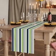 thumbnail image 2 of Table Runners 90 Inches Long Dress Scarves, Green Gray Striped Farmhouse Coffee/Dining/Kitchen Table Runner for Living Room, Farmhouse Stripes Modern Abstract Art 13x90 Inch, 2 of 9