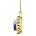 thumbnail image 3 of Mauli Jewels Engagement Necklace for Women 2.30 Carat Diamond And Oval Gemstone Pendant 4 prongs 10K Yellow Gold With 18'' Chain|Silver Chain, 3 of 6