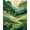 Green, Pattern 6, variant on ODIKA 4' x 6' Machine Washable Non-Slip Area Rug, Contemporary Wave High Traffic Rug, Orange, 192313