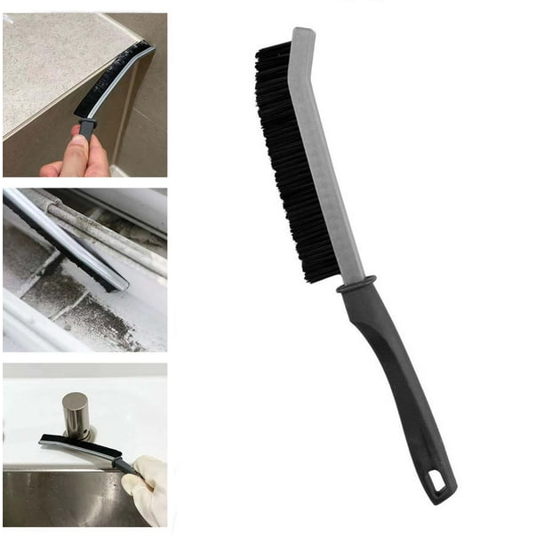 Cepillo de Limpieza para Lechada de Azulejos y Rieles de Ventanas | Cepillo para Esquinas Muertas con Cerdas Duraderas y Finas | Mango Ergonómico | Limpiador Multifuncional para Huecos en Baño y