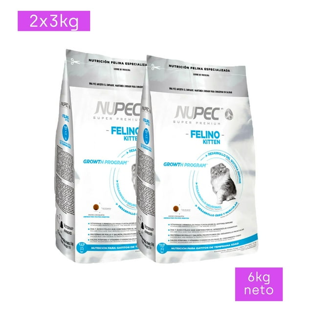 Pack de Croquetas para gato Nupec Felino Kitten de 6Kg (2 de 3Kg) Nupec Felino Kitten