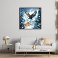 thumbnail image 3 of Hilo Algodón Ecológico Bordado Punto Cruz Águila Invierno Impreso 11CT 40x40cm, 3 of 9