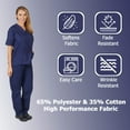 thumbnail image 5 of Women's Scrub Sets, Scrub Top and Pants (True Navy Blue, 4X-Large), 5 of 7