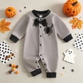 thumbnail image 5 of PEASKJP Newborn Baby Boy Clothes Fall Winter Baby Girls Boys Pajamas Long Sleeve Footless Romper 2 Way Zipper Tie Dye Pjs 0-24M Grey,9-12 Months, 5 of 9