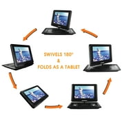 Trexonic Portable 1280 x 800 DVD Player with TFT-LCD Screen, Black, TRX-1580