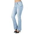 thumbnail image 2 of Fashion2Love Women Juniors Colombian Design Butt Lift Push Up Mid Waist Boot Leg Jeans, 2 of 9
