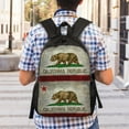thumbnail image 6 of Travel Backpack For Women/Men California Republic Flag Carry On Backpack With Laptop Compartment Travel Backpack, 6 of 7
