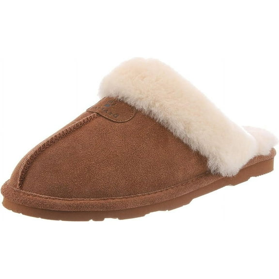 BEARPAW Women's Loki II Slide Slipper Hickory II 8 W US
