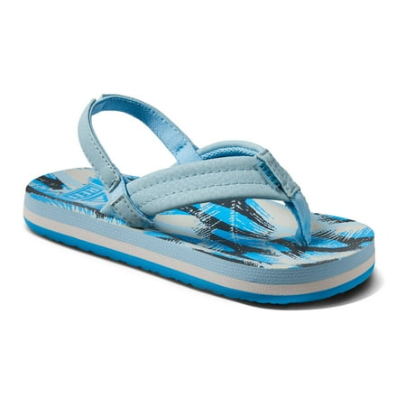REEF Little Ahi Kids Sandals Color: Surf Palms Size: 8 T