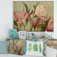 thumbnail image 2 of Designart 'Alstroemeria Flower Retro ' Traditional Framed Canvas Wall Art Print, 2 of 5