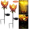 thumbnail image 2 of Luces solares decorativas para césped (2 unidades), luces de jardín exterior con forma de flor, 2 of 5