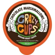 Crazy Cups Flavored Single-Serve Coffee for Keurig K-Cups Machines, Decaf Chocolate Marshmallows, 22 Pods Per Box