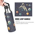 thumbnail image 4 of Yayeee 33oz Double Wall Stainless Steel Water Bottle with Flip Straw, Astronaut Space, 4 of 7