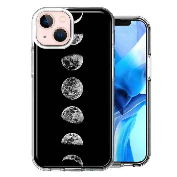 MUNDAZE Case for Apple iPhone 15 Hybrid Shockproof Slim Hard Soft TPU Shell Heavy Duty Protective Phone Cover - Moon Transitions