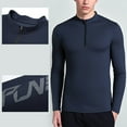 thumbnail image 6 of Mens Quick-Dry Sports Tops, Men's Solid Color Quick-Dry Sports Half-Zip Stand-Up Collar Long-Sleeve Top, Mens Quick-Dry Sports Tops, 6 of 7