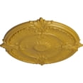 thumbnail image 3 of 30 1/8"OD x 1 1/2"P Attica Acanthus Leaf Ceiling Medallion (Fits Canopies up to 3 1/4"), Hand-Painted Iridescent Gold, 3 of 6