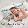 thumbnail image 5 of Spring Botanical Body Pillow Covers 20"x54", Vintage Black Plaid Brown Wooden Grain Soft Brushed Microfiber Breathable Throw Pillow Covers, Decorative Pillowcase with Zipper for Couch Sofa Bedroom, 5 of 9