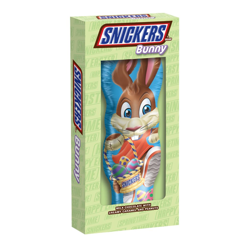Snickers Chocolate Candy Bar Solid Easter Bunny, 5 Oz.