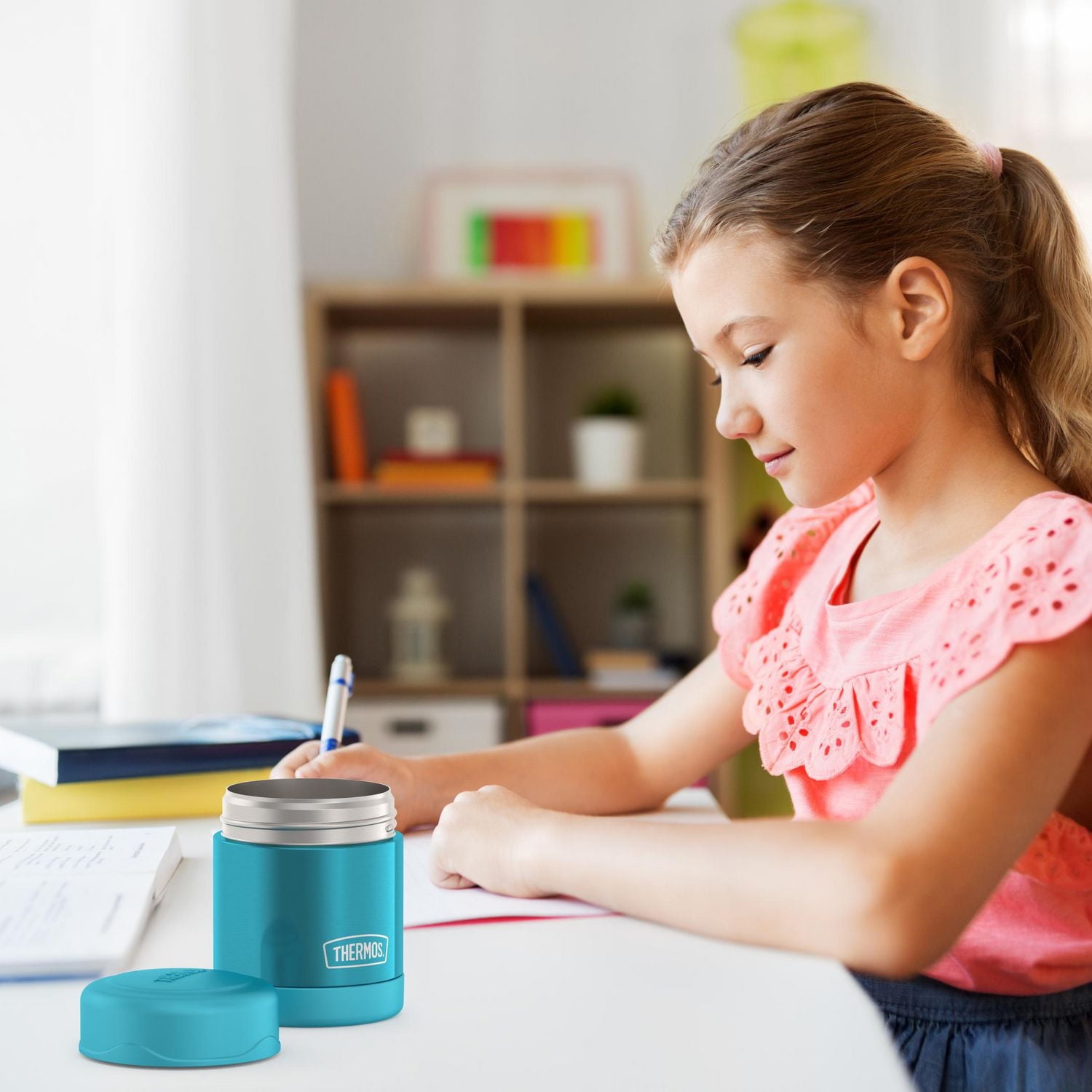 Thermos Vacuum Insulated FUNtainer Food Jar, 295 ml, Teal, 10 Oz, Teal