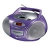 Durabrand CD Boombox With AM/FM Radio (Purple), CD-109