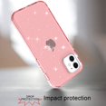 thumbnail image 4 of iPhone 12 mini Clear Case, Dteck Bling Glitter Transparent Clear Case Sparkle Flexible Soft TPU Protective Cover for Apple iPhone 12 mini 5.4 inch, Pink, 4 of 6