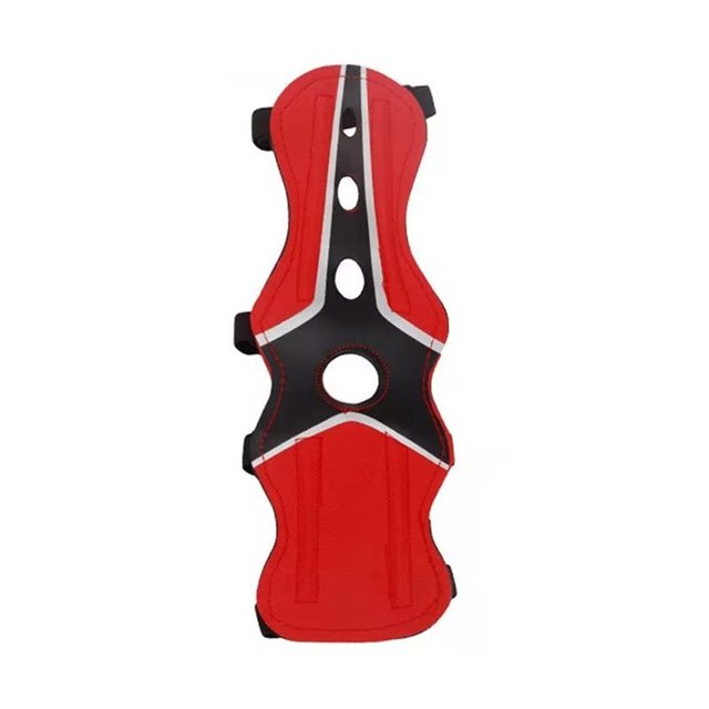 protector de brazo para tiro con arco, transpirable y ajustable con tres dedos.
