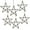 Silver, variant on A&B Home Set of 6 Silver Glittered Hollow Twig Star Ornaments 9.8" x 0.4" x 9.8"