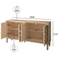 thumbnail image 2 of Large Buffet Sideboard Cabinet with Storage,60" Modern Cedenzas with 4 Sunburst Doors Buffet Table Wine Bar Coffee Bar Storage Cabinet for Living Room Hallway, Antique Natural, 2 of 8