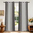 thumbnail image 5 of Grey Ombre Wavy Room Darking Curtains,52x84 Inch,2 Panels,Thermal Insulated Window Drapes For Bedroom, 5 of 8