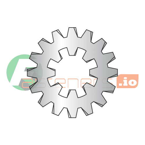 #4 Internal / External Tooth Lock Washers / 18-8 Stainless Steel / Outer Diameter: .460" - .475" / Thickness Range : .016" - .021" (Quantity: 5,000 pcs)