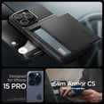 thumbnail image 2 of Funda para Celular Spigen Slim Armor CS para iPhone 15 Pro Negra, 2 of 7