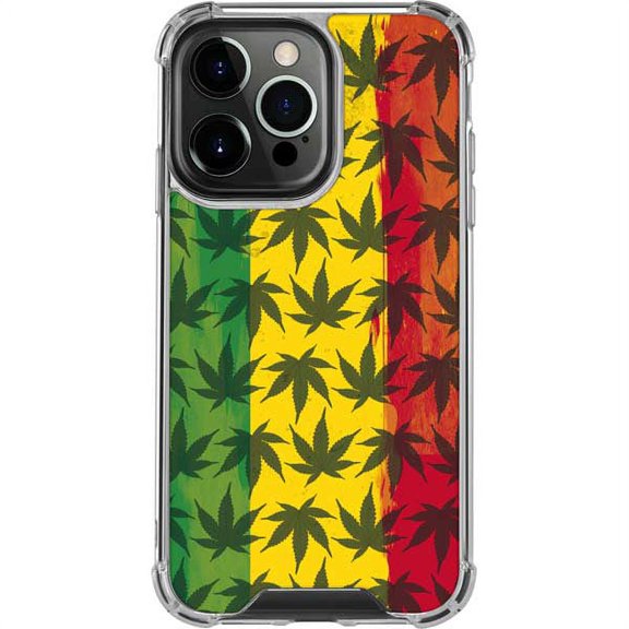 Skinit Rasta Marijuana Rasta Pattern iPhone 13 Pro Clear Case