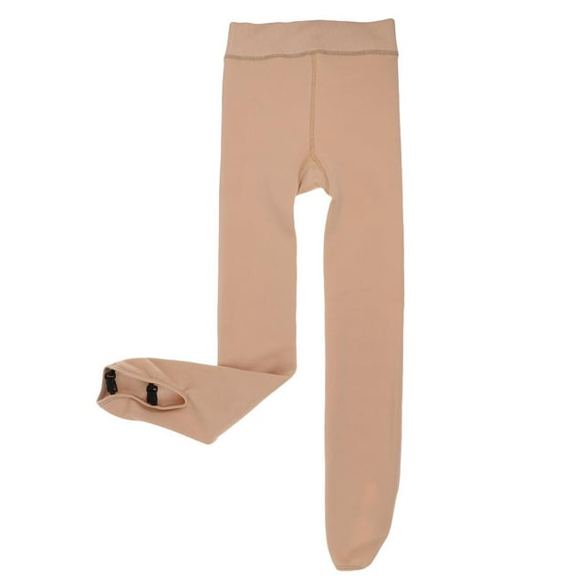 Almencla Ice Figure Stocking Girls Suntan OverBoot Footed Skating Tights Overboots M