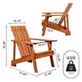 thumbnail image 4 of Irving Outdoor Patio Modern Acacia Wood Adirondack Chair, Light Brown, 4 of 9