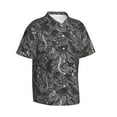 thumbnail image 3 of Xecao Snake print Hawaiian shirt - a stylish short-sleeve button-down for men, perfect for casual beach and tropical outings., 3 of 9