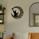 thumbnail image 4 of Decoración de Arte de pared ", silueta de gato, adorno para colgar en la pared, placa de decoración de gato para porche, jardín, cerca EstiloC Colco Mural, 4 of 8