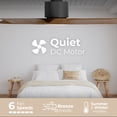 thumbnail image 5 of Delta 52in 3-Blade Smart Ceiling Fan 2700K-6000K CCT Tunable Range LED Light Kit with Black Hardware in Walnut Blades Works With iOS or Android App, 5 of 10
