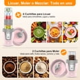 thumbnail image 4 of Licuadora Portátil HoninJoy Personal de 650W con Vaso Molinillo Y 2 Vasos Portátiles, 4 of 9