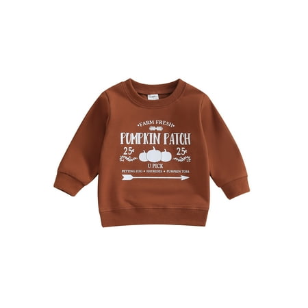 

Hirigin Baby Halloween Hoodie Long Sleeve Letters Pumpkin Print Sweatshirt