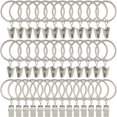 thumbnail image 1 of Anillos para cortinas WeekSight de plata mate con clips, paquete de 40, 1 of 8