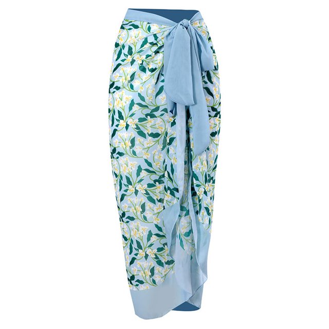Nouvelle Robe de Plage Sexy Imprimée Rétro Maillot de Bain Jupe Longue Tenue de Fête Tenue de Plage Été