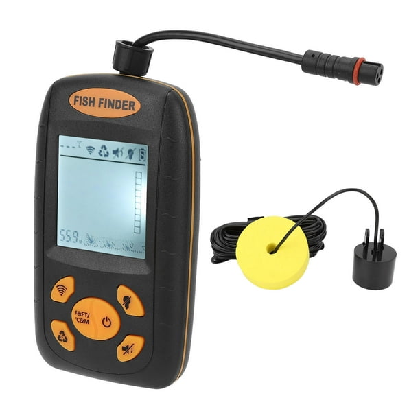 Portable Fish Finder, Handheld Fishfinder 5 Level Sensitivity Adjustment  Sonar Sensor Multifunctional For Boat For Ice Fishing 