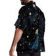 thumbnail image 3 of Virgo Constellation Men's Printed Casual Button Down Short Sleeve Beach Shirts, 3 of 6