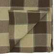 thumbnail image 3 of Fennco Styles Stitched Plaid Tablecloth 70" W X 70" L - Mocha Woven Table Cover for Home, Dining Table, Banquets, Thanksgiving, Christmas, Holidays and Special Occasion, 3 of 4