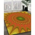 thumbnail image 3 of Ahgly Company Machine Washable Indoor Square Transitional Lava Red Area Rugs, 7' Square, 3 of 7