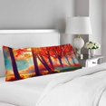 thumbnail image 2 of ABPHOTO Autumn Fall Scene Beautiful Autumnal Park Beauty Nature Scene Body Pillow Covers Case Pillowcase 20x60 inch Couch, 2 of 2